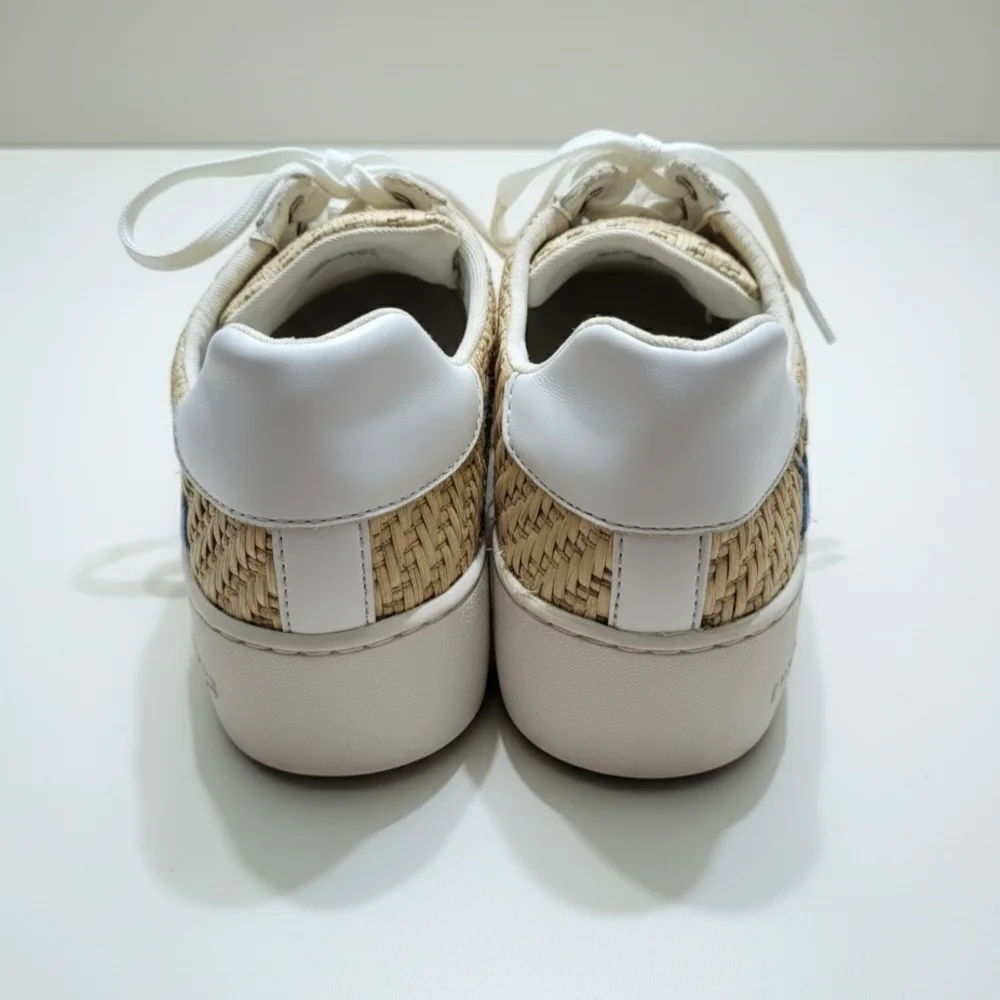 Michael Kors Women's White and Tan Sneakers - Picture 3 of 5
